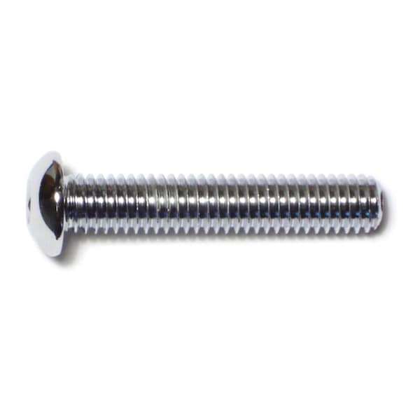 Midwest Fastener 3/8"-16 Socket Head Cap Screw, Button, Chrome Plated Steel, 2-1/4 in Length, 5 PK 75245 - main